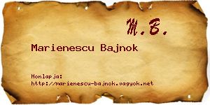Marienescu Bajnok névjegykártya